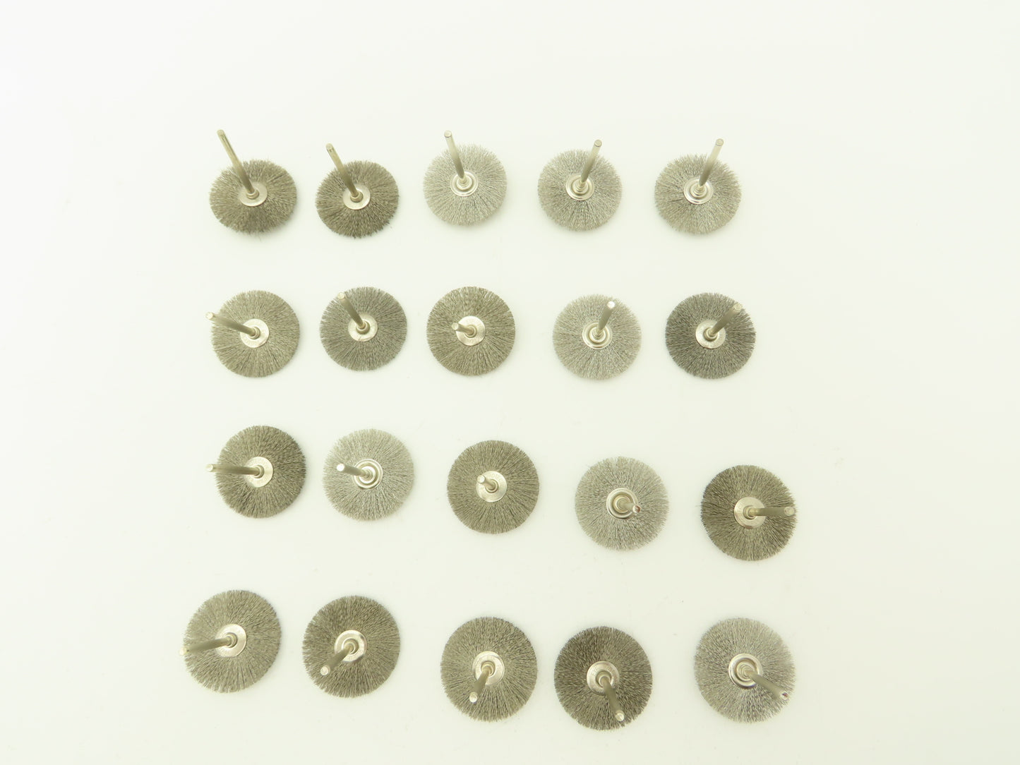 1-1/2" Crimp Wire Stainless Fine Brush Wheel 1/8" Shank Drill  Lot of 20