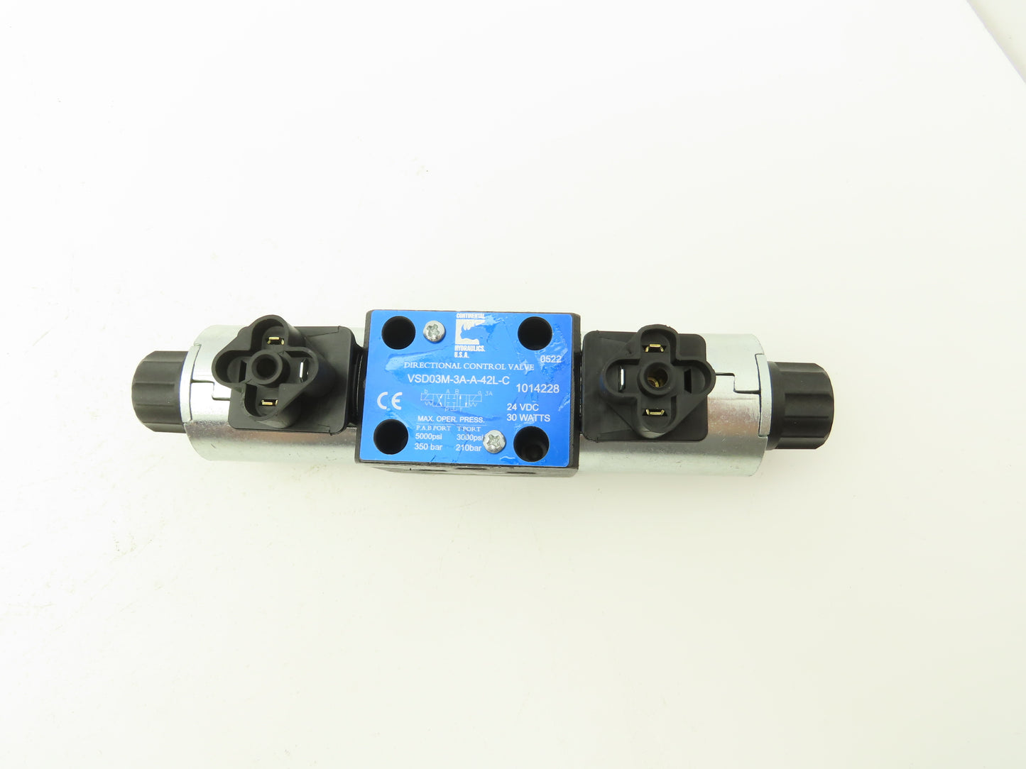 Continental VSD03M-3F-A-42L-C Hydraulic Solenoid Directional Valve 24V 5000PSI