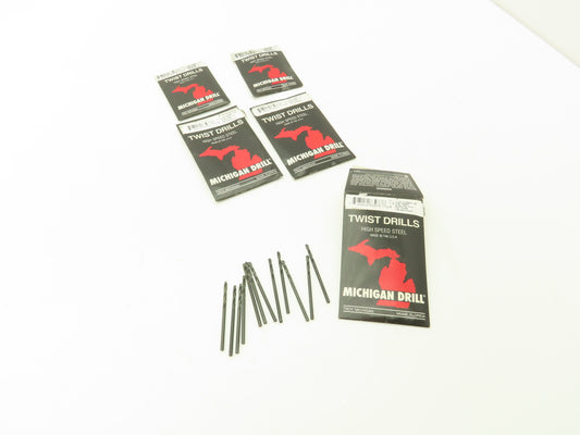 Michigan Drill 600A #45 Twist Drill Bit HSS Screw Machine 135°SP Oxide Lot of 60