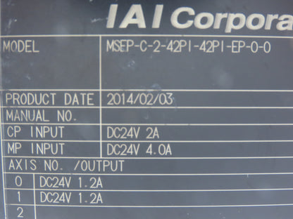 IAI MSEP-C-2-42PI-42PI-EP-0-0 Position Controller for Robo Cylinder 24VDC
