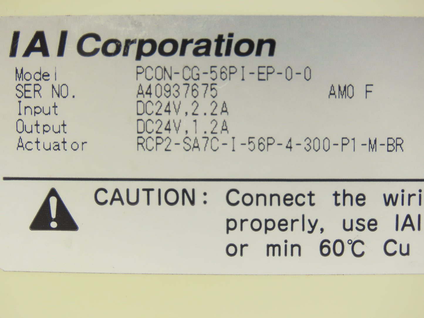 IAI Corporation PC0N-CG-56PI-EP-0-0 Servo DC Drive Module 24VDC for Actuator