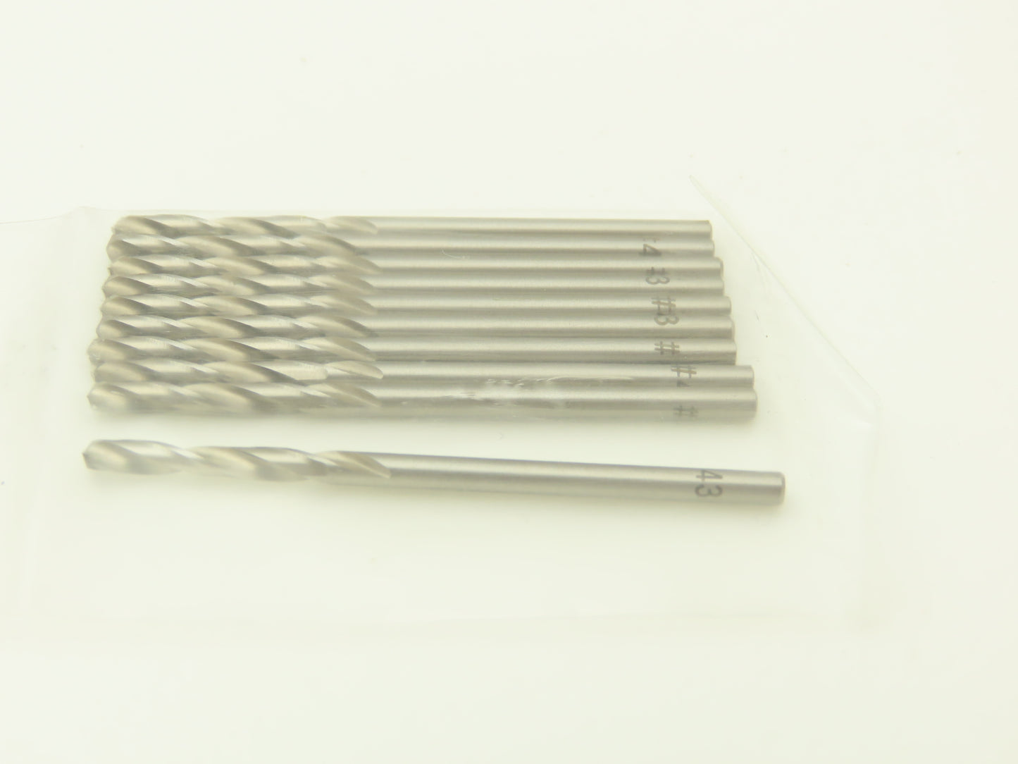 Nachi NAS907-C #43 HSS Twist Drill Bit Screw Machine Aircraft Bright  Lot of 70