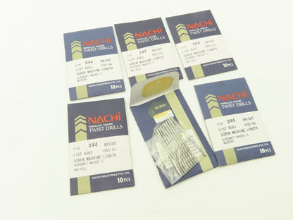 Nachi NAS907-C #44 HSS Twist Drill Bit Screw Machine Aircraft Bright  Lot of 60