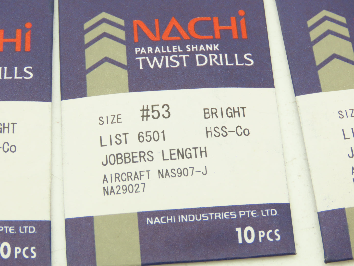 Nachi NAS907-J #53 HSS Jobber Twist Drill Bit 1/16" Aircraft Bright  Lot of 70
