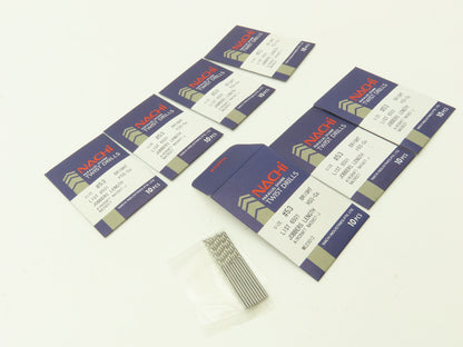 Nachi NAS907-J #53 HSS Jobber Twist Drill Bit 1/16" Aircraft Bright  Lot of 70