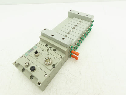 Numatics 219-828 / 240-183 8-Station G3 Valve Manifold Assembly w/Comm Sub-Bus