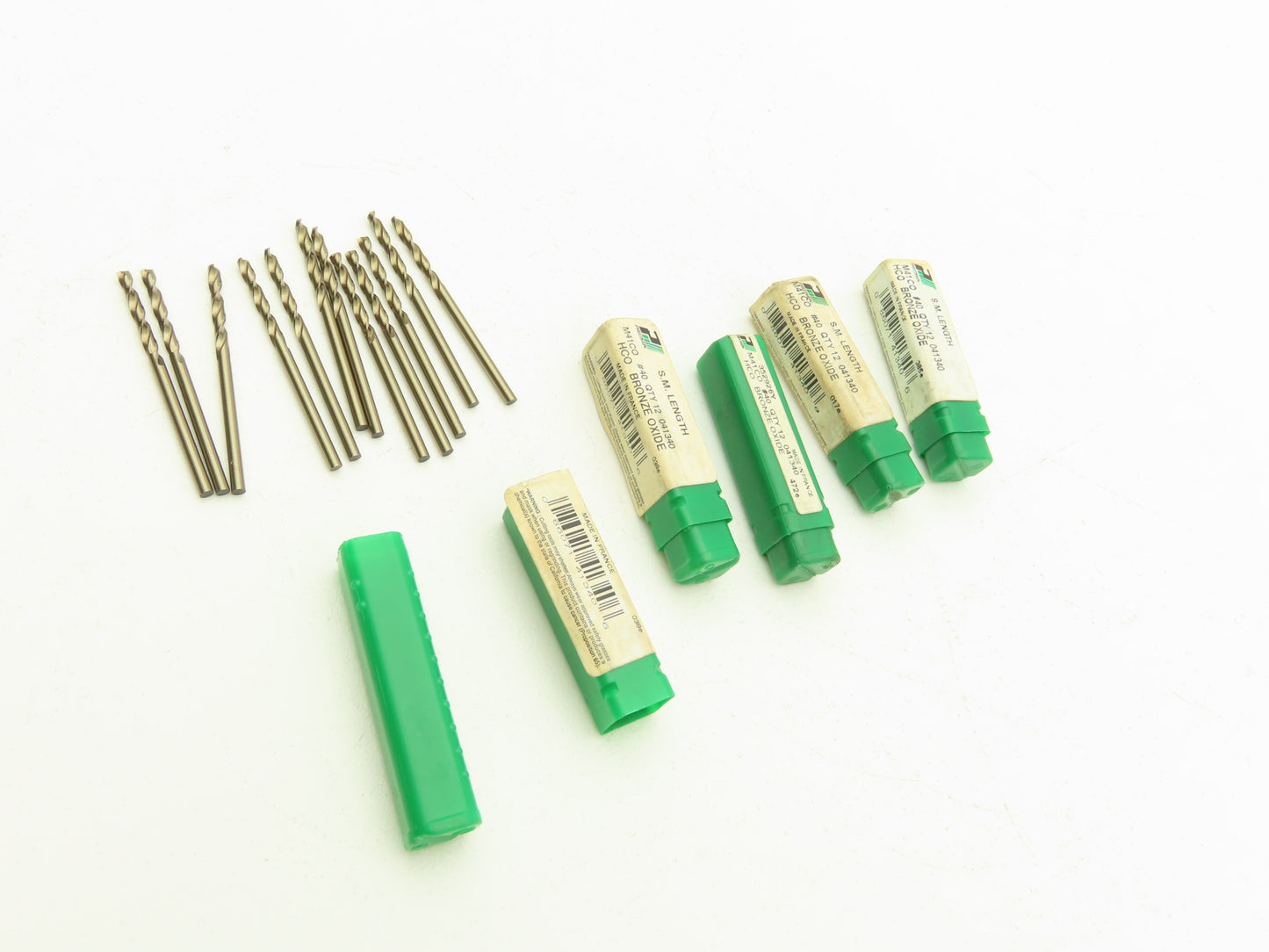 Precision M41CO #40 HSS Twist Drill Bit Screw Machine Bronze Oxide  Lot of 60