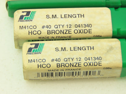 Precision M41CO #40 HSS Twist Drill Bit Screw Machine Bronze Oxide  Lot of 60