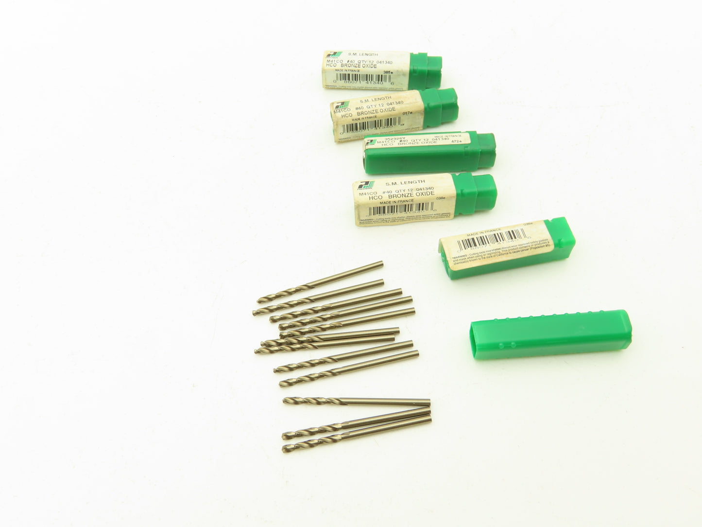 Precision M41CO #40 HSS Twist Drill Bit Screw Machine Bronze Oxide  Lot of 60