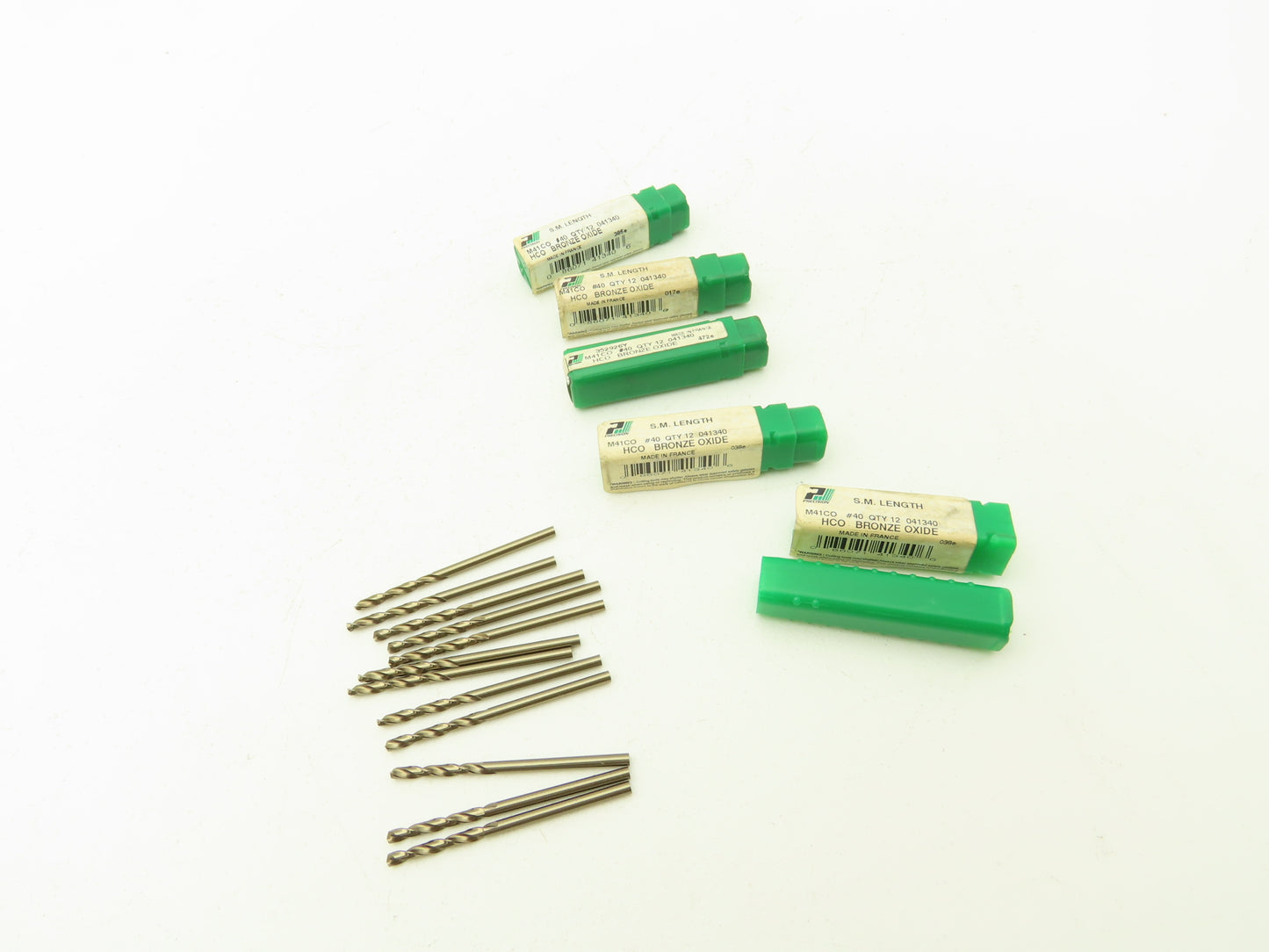 Precision M41CO #40 HSS Twist Drill Bit Screw Machine Bronze Oxide  Lot of 60