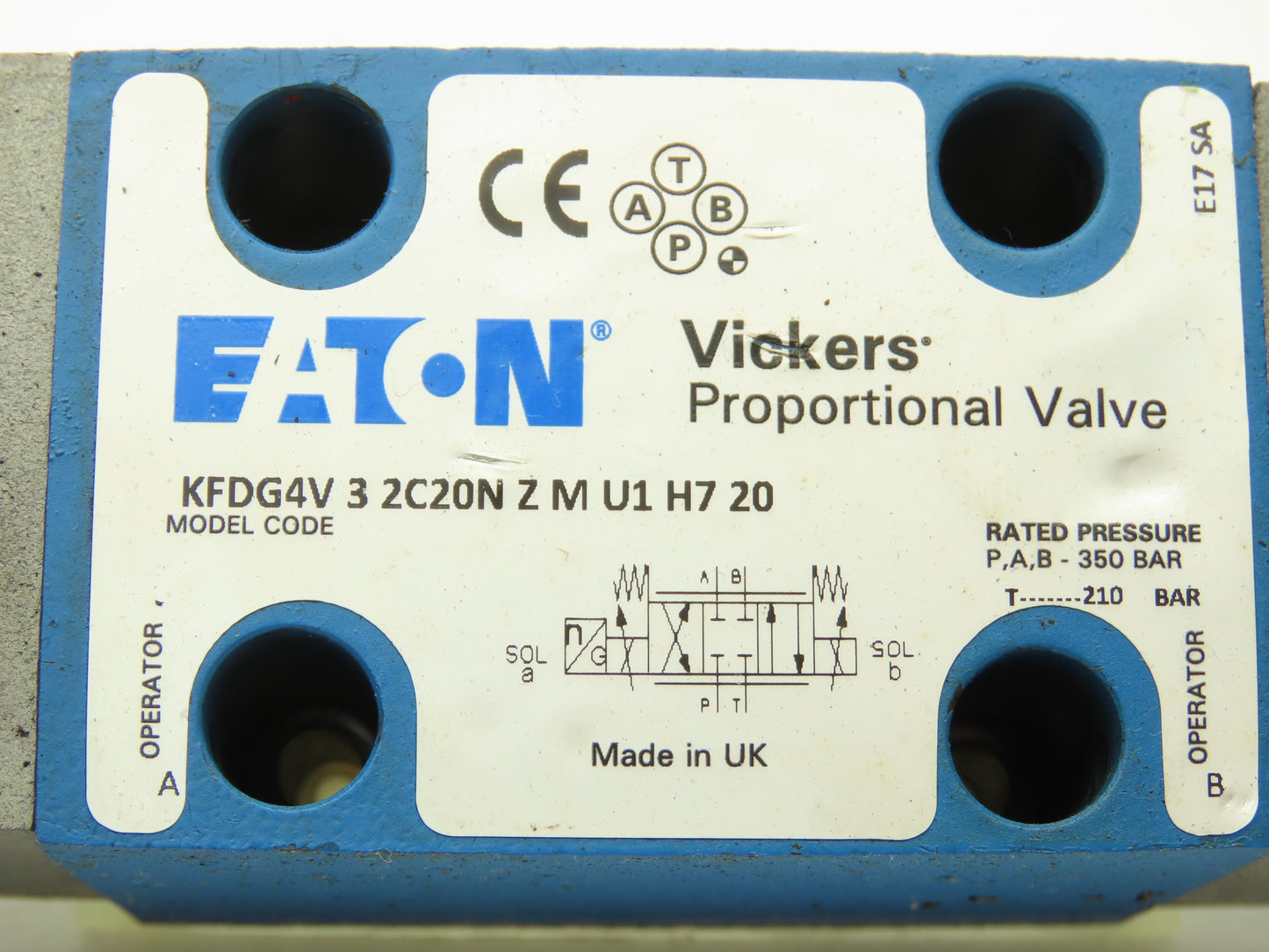 Vickers KFDG4V 3 2C20N Z M U1 H7 20 Proportional Directional Solenoid Valve