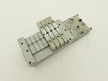 Numatics 219-828 / 240-183 8-Station G3 4-Valve Manifold Assembly w/Comm Sub-Bus
