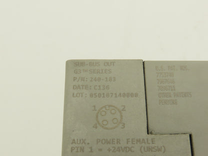 Numatics 219-828 / 240-183 8-Station G3 4-Valve Manifold Assembly w/Comm Sub-Bus