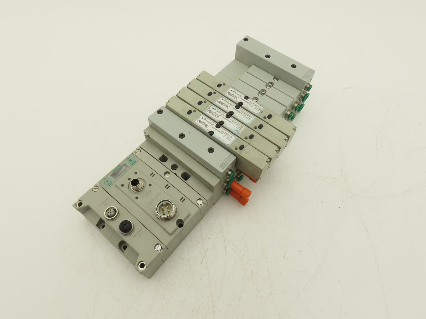 Numatics 219-828 / 240-183 8-Station G3 4-Valve Manifold Assembly w/Comm Sub-Bus