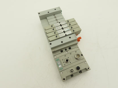 Numatics 219-828 / 240-183 8-Station G3 4-Valve Manifold Assembly w/Comm Sub-Bus