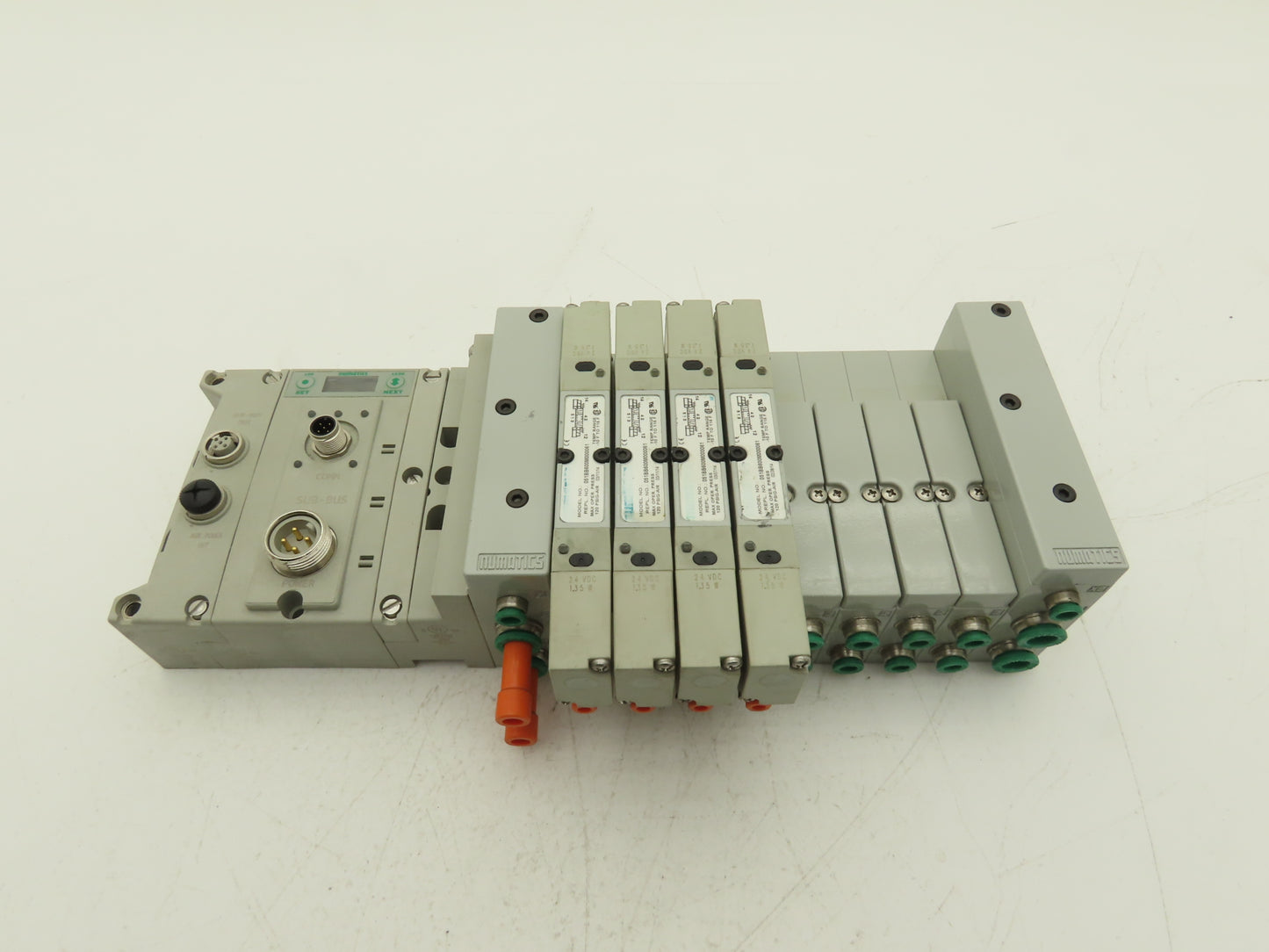 Numatics 219-828 / 240-183 8-Station G3 4-Valve Manifold Assembly w/Comm Sub-Bus