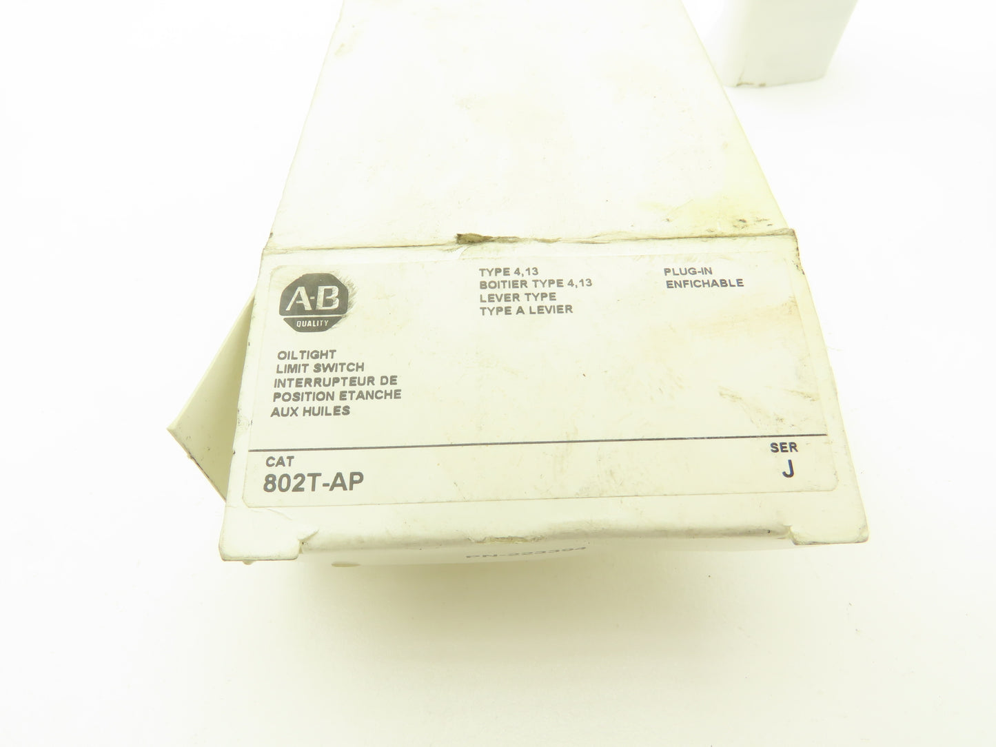 Allen Bradley 802T-AP Oiltight Limit Switch Ser J  -No Operating Head