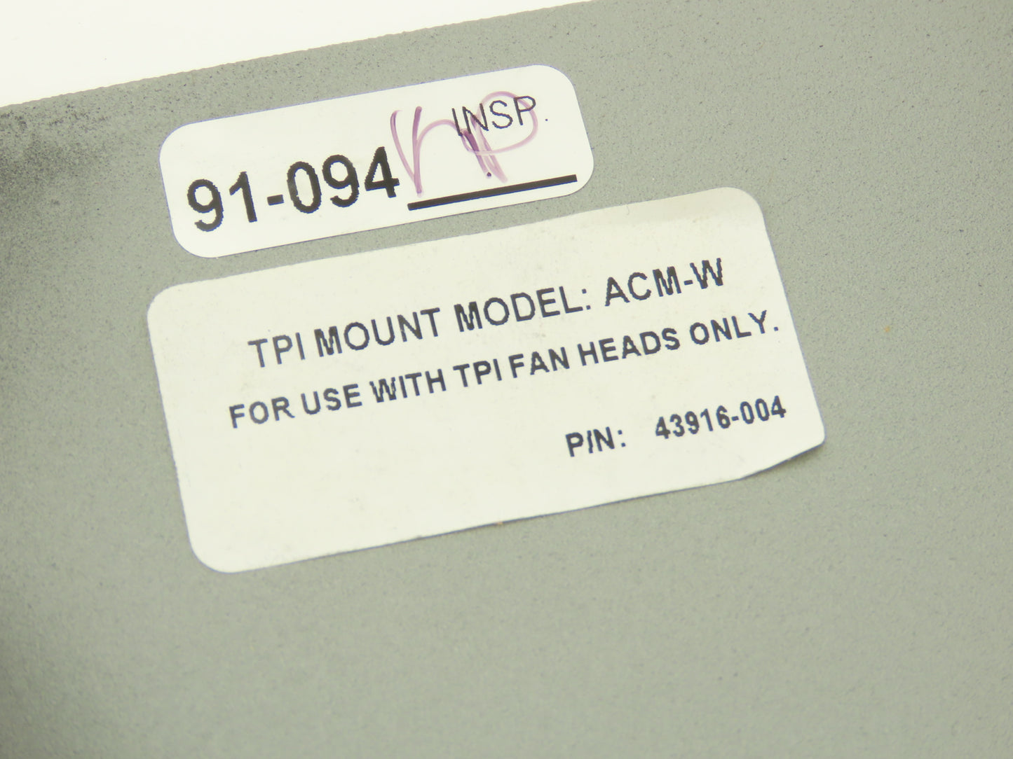 TPI ACM-W Uline H-1421M Wall Mount Bracket Kit Fan Head Compatible Lot of 2