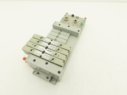 Numatics 219-828 / 240-183 8-Station G3 4-Valve Manifold Assembly w/Comm Sub-Bus