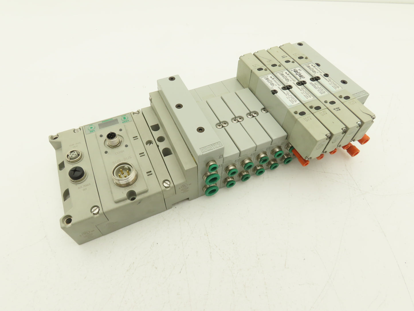 Numatics 219-828 / 240-183 8-Station G3 4-Valve Manifold Assembly w/Comm Sub-Bus
