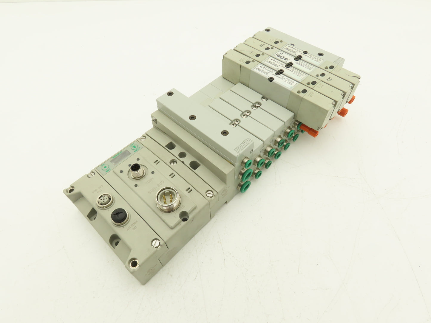 Numatics 219-828 / 240-183 8-Station G3 4-Valve Manifold Assembly w/Comm Sub-Bus