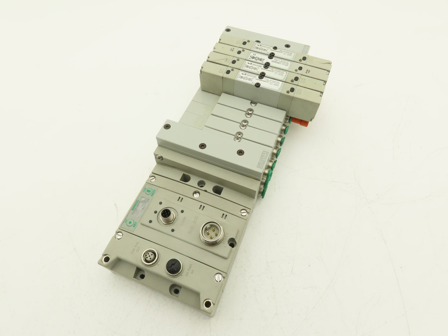 Numatics 219-828 / 240-183 8-Station G3 4-Valve Manifold Assembly w/Comm Sub-Bus