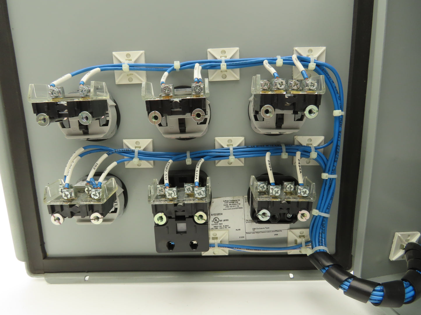 Hoffman A1212CH Electrical Enclosure J Box Assembly 12x12x6" & Switches/Buttons