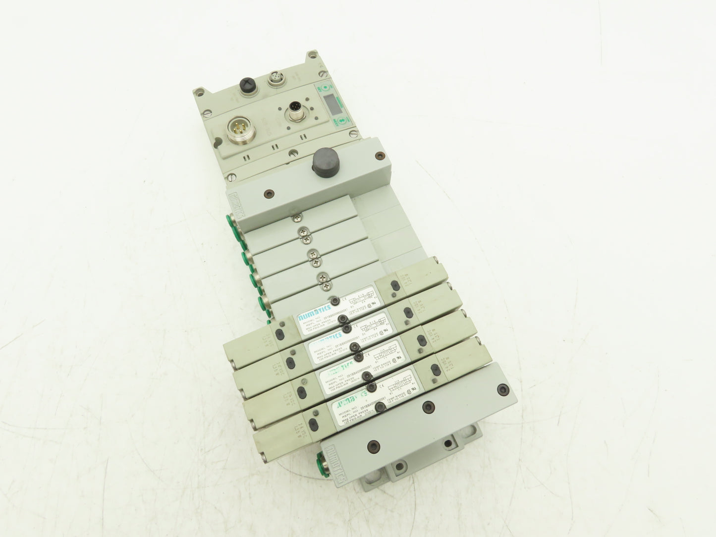 Numatics 219-828 / 240-183 8-Station G3 4-Valve Manifold Assembly w/Comm Sub-Bus