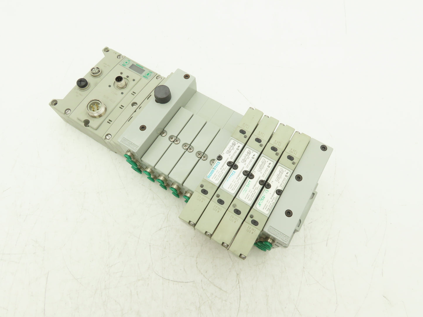 Numatics 219-828 / 240-183 8-Station G3 4-Valve Manifold Assembly w/Comm Sub-Bus
