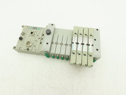 Numatics 219-828 / 240-183 8-Station G3 4-Valve Manifold Assembly w/Comm Sub-Bus