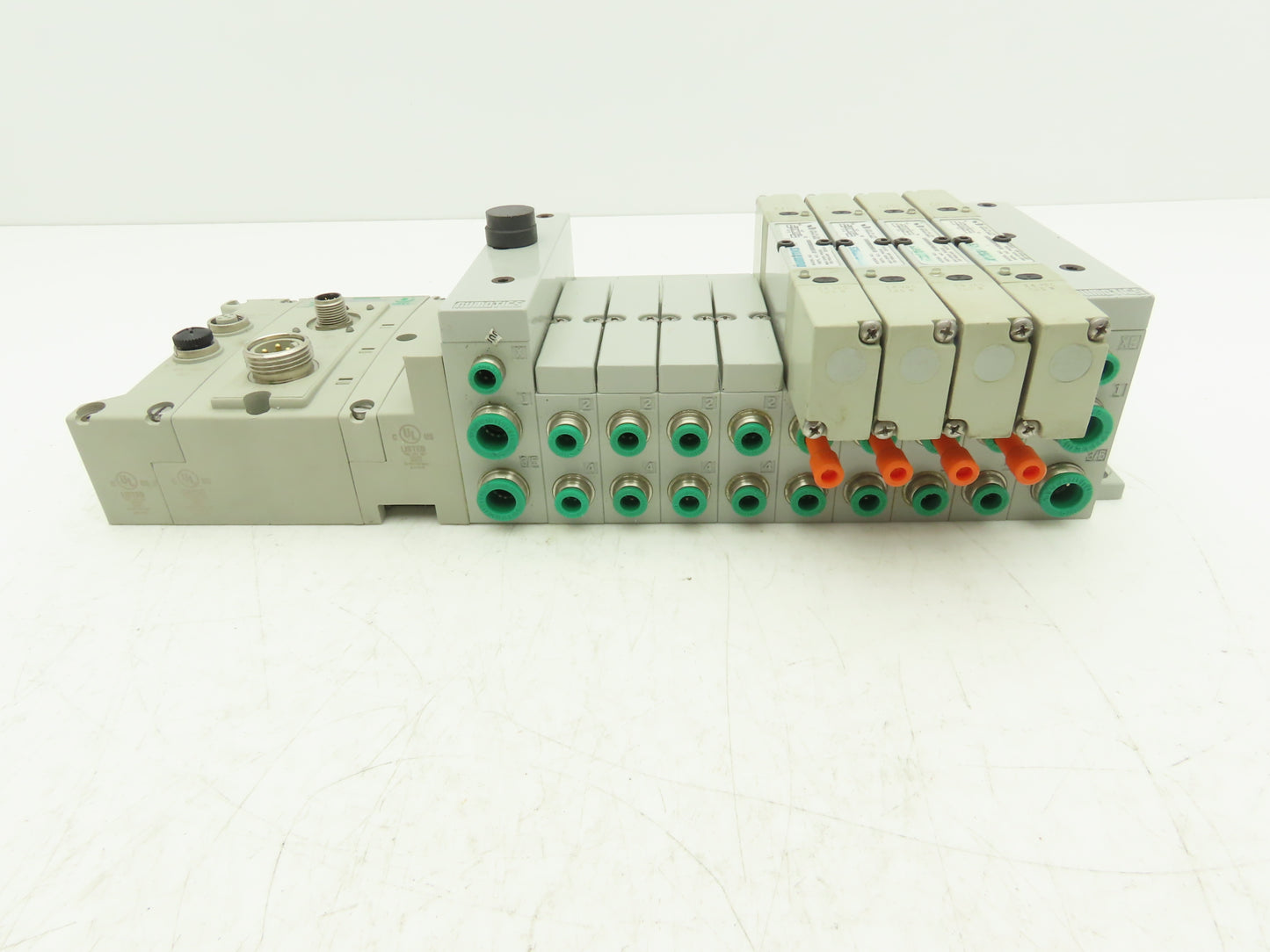 Numatics 219-828 / 240-183 8-Station G3 4-Valve Manifold Assembly w/Comm Sub-Bus