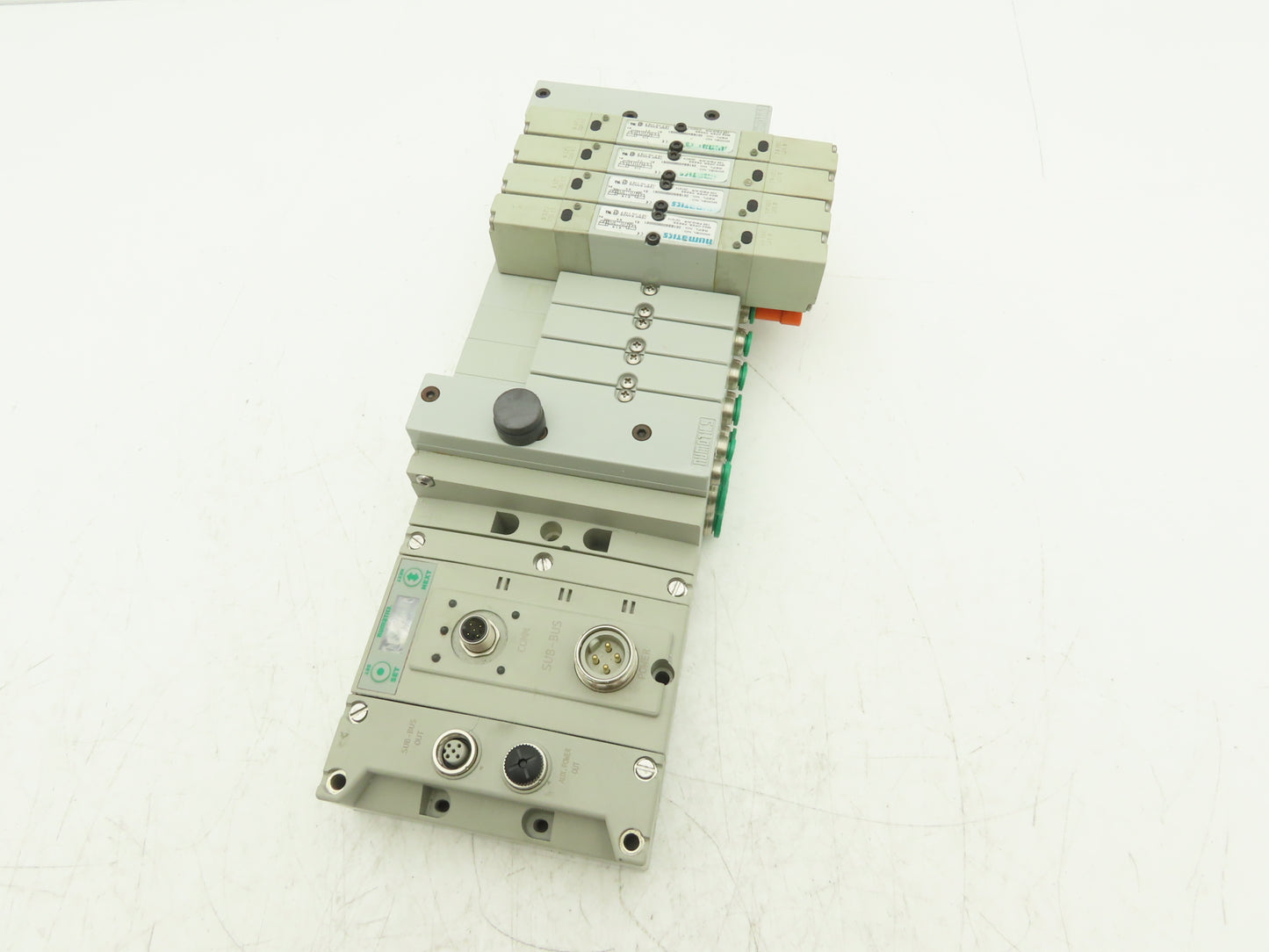 Numatics 219-828 / 240-183 8-Station G3 4-Valve Manifold Assembly w/Comm Sub-Bus
