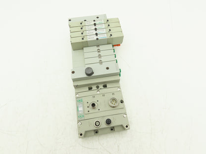 Numatics 219-828 / 240-183 8-Station G3 4-Valve Manifold Assembly w/Comm Sub-Bus