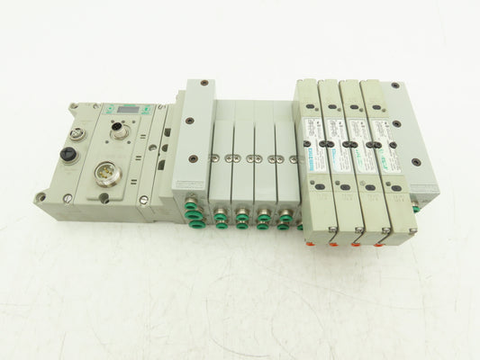 Numatics 219-828 / 240-183 8-Station G3 4-Valve Manifold Assembly w/Comm Sub-Bus