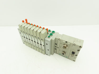 Numatics 219-828 / 240-183 8-Station G3 8-Valve Manifold Assembly w/Comm Sub-Bus