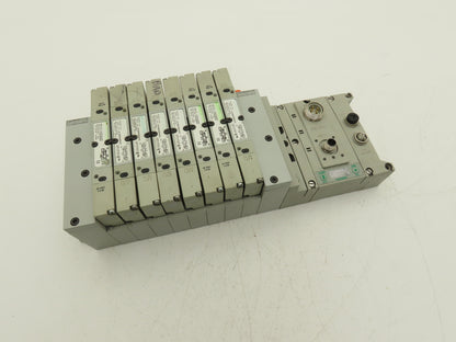 Numatics 219-828 / 240-183 8-Station G3 8-Valve Manifold Assembly w/Comm Sub-Bus