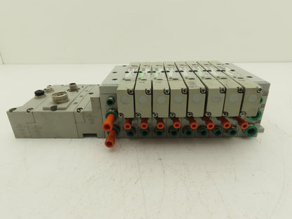 Numatics 219-828 / 240-183 8-Station G3 8-Valve Manifold Assembly w/Comm Sub-Bus