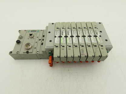 Numatics 219-828 / 240-183 8-Station G3 8-Valve Manifold Assembly w/Comm Sub-Bus