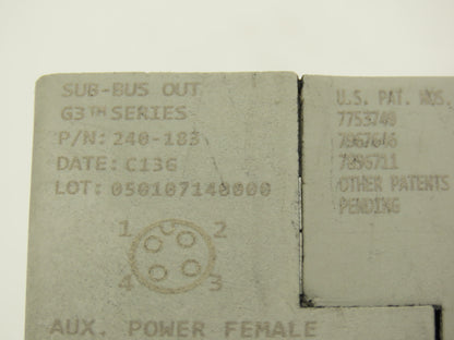Numatics 219-828 / 240-183 8-Station G3 8-Valve Manifold Assembly w/Comm Sub-Bus