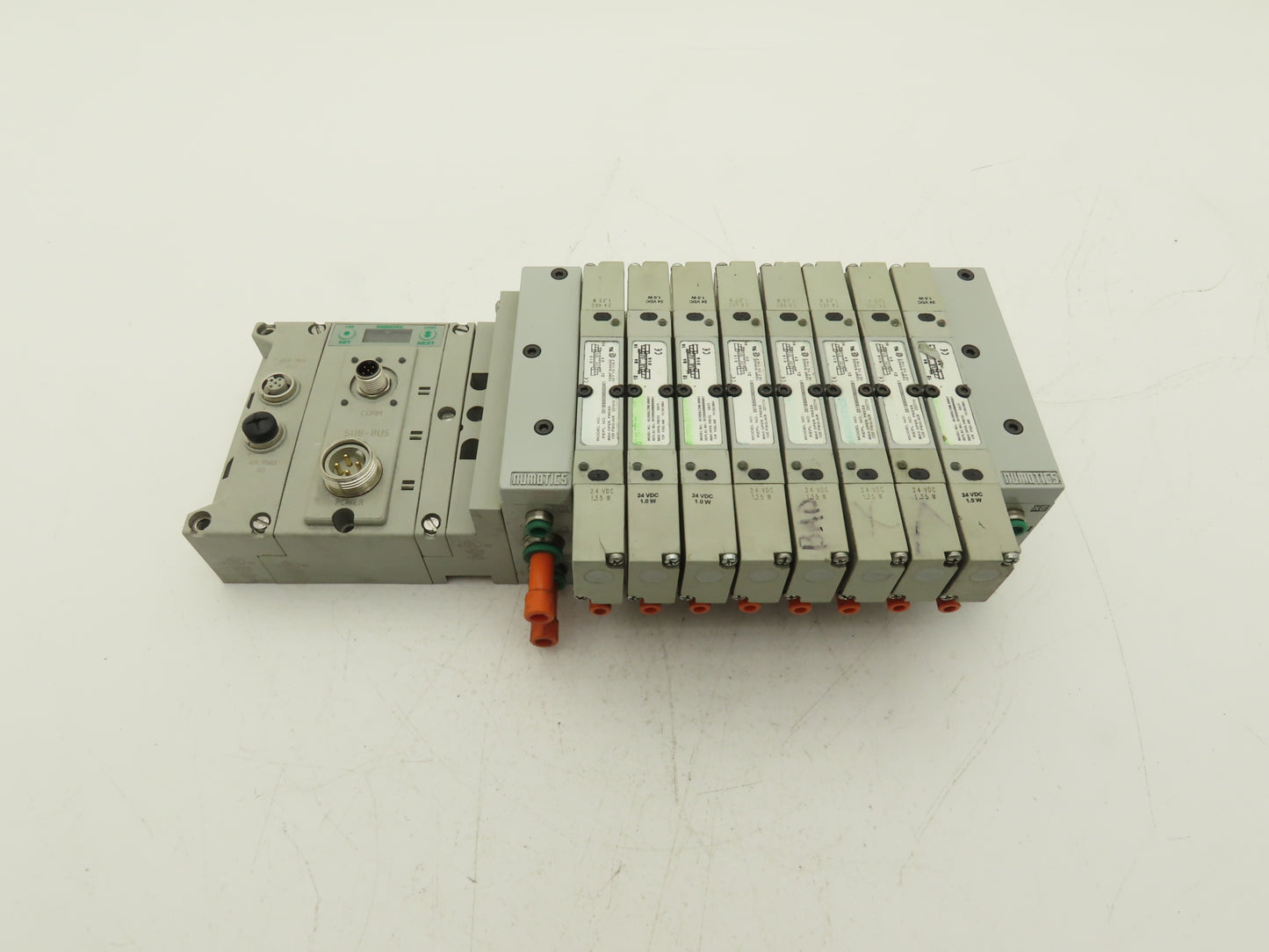 Numatics 219-828 / 240-183 8-Station G3 8-Valve Manifold Assembly w/Comm Sub-Bus