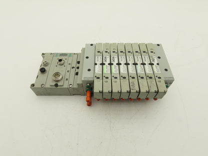 Numatics 219-828 / 240-183 8-Station G3 8-Valve Manifold Assembly w/Comm Sub-Bus
