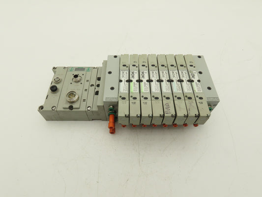Numatics 219-828 / 240-183 8-Station G3 8-Valve Manifold Assembly w/Comm Sub-Bus