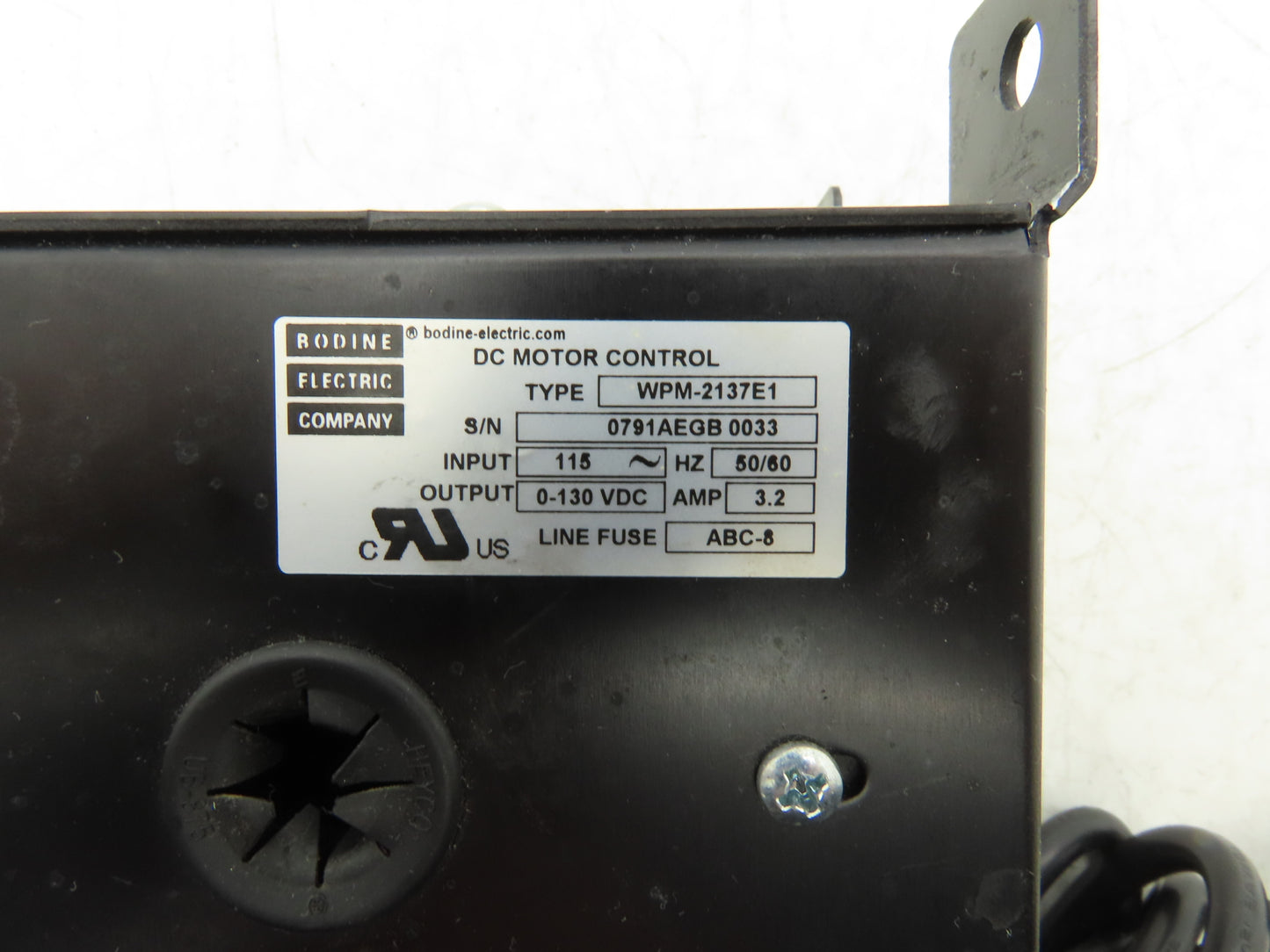 Bodine Electric WPM-2137E1 Speed Control 115V Input 0-130VDC Output 3.2A