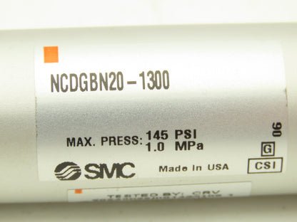 SMC NCDGBN20-1300 Pneumatic Air Cylinder 20mm Bore 13" Stroke 145psi