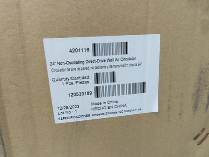 Fastenal Profitter 24" High Velocity Fan 120V 1/4 HP 3-Speed ORMADUS Commercial