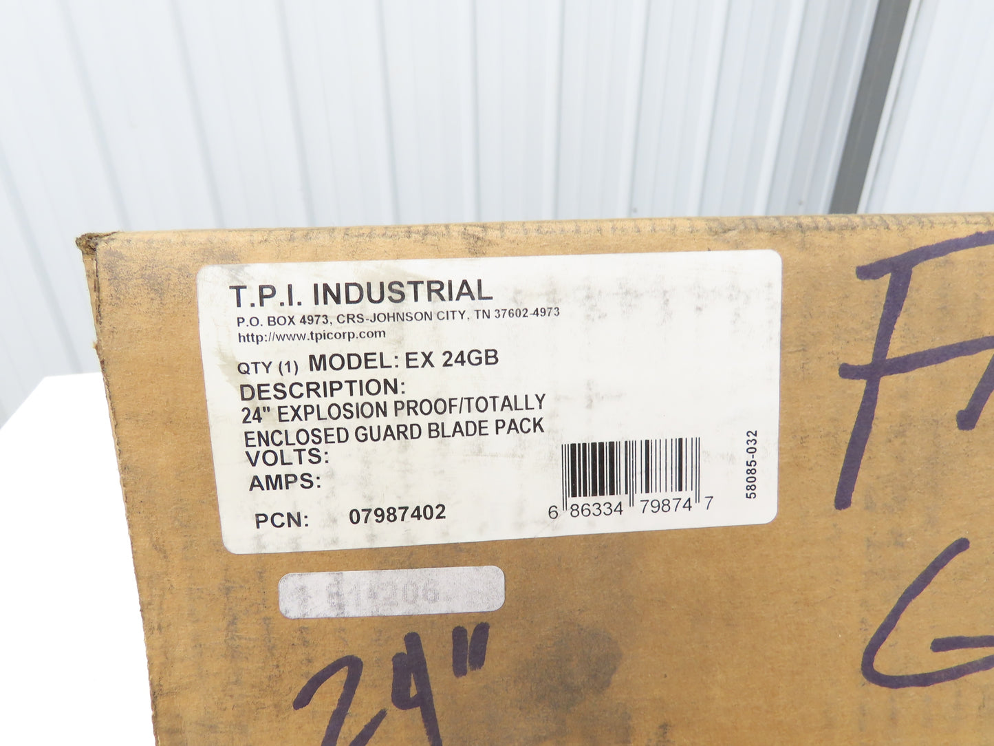 TPI Industrial EX-24-GB 24" Fan Guard and Blade for Totally Enclosed Motor