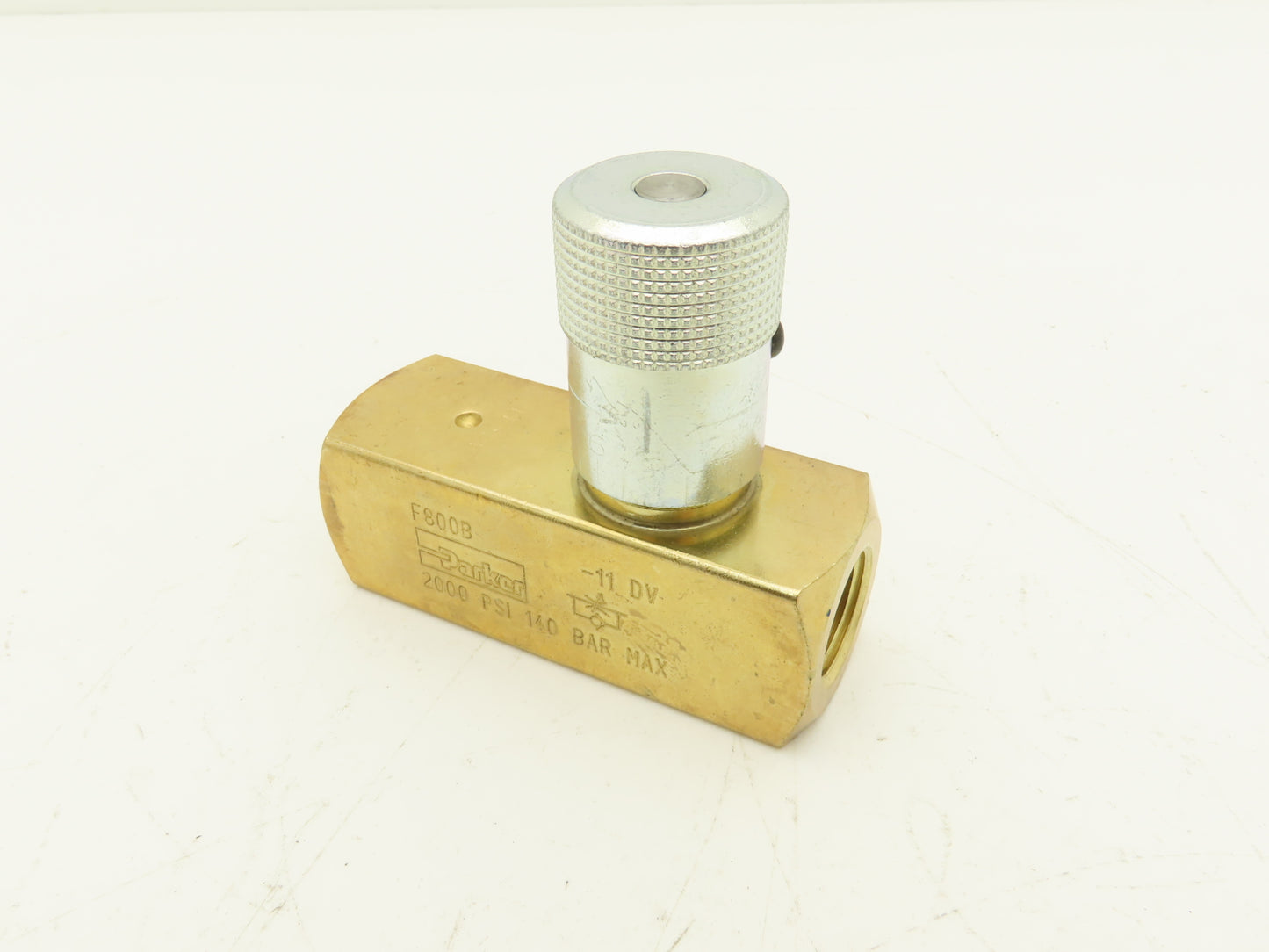 Parker F800B Colorflow Brass Hydraulic Flow Control Valve 1/2" NPT 15GPM 2000PSI