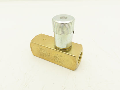 Parker F800B Colorflow Brass Hydraulic Flow Control Valve 1/2" NPT 15GPM 2000PSI