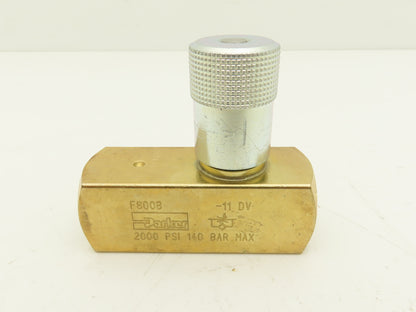 Parker F800B Colorflow Brass Hydraulic Flow Control Valve 1/2" NPT 15GPM 2000PSI