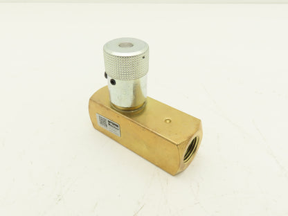 Parker F800B Colorflow Brass Hydraulic Flow Control Valve 1/2" NPT 15GPM 2000PSI